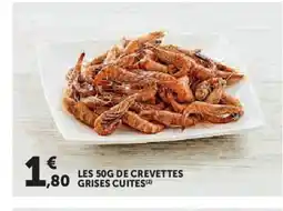Hyper U Les de crevettes grises cuites offre