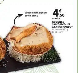 Hyper U Coquille saint jacques à la normande offre