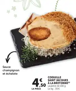 Hyper U Coquille saint jacques à la bretonne offre