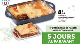 Hyper U Lasagnes bolognaises offre