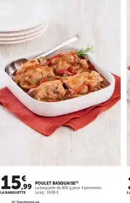 Hyper U Poulet basquaise offre