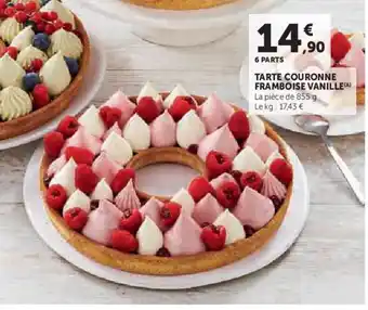 Tarte couronne framboise vanille