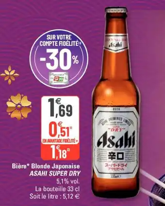 G20 Bière blonde japonaise ASAHI SUPER DRY offre