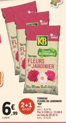 E.Leclerc TERREAU FLEURS DU JARDINIER KB offre