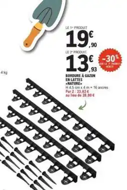 E.Leclerc Bordure à gazon en lattes Nature offre