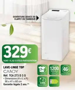 E.Leclerc Lave Linge Top Candy offre