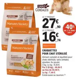 E.Leclerc Nature's Variety Croquettes pour Chat Stérilisé offre
