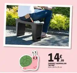 E.Leclerc TABOURET AGENOUILLOIR NATURE offre