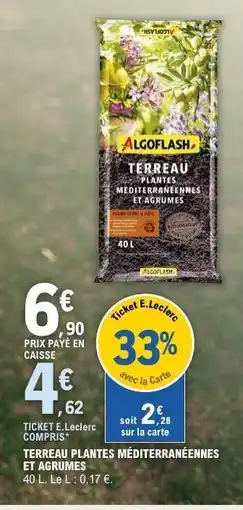 E.Leclerc TERREAU PLANTES MÉDITERRANÉENNES ET AGRUMES offre