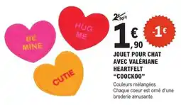 E.Leclerc JOUET POUR CHAT AVEC VALÉRIANE HEARTFELT COOCKOO offre