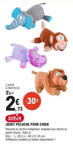 E.Leclerc JOUET PELUCHE POUR CHIEN offre