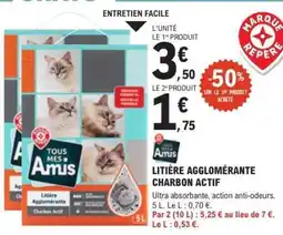 E.Leclerc LITIÈRE AGGLOMÉRANTE CHARBON ACTIF offre