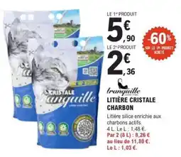 E.Leclerc LITIÈRE CRISTALE CHARBON offre