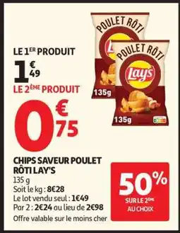 Auchan CHIPS SAVEUR POULET RÔTI LAY'S offre