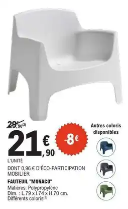 E.Leclerc FAUTEUIL MONACO offre