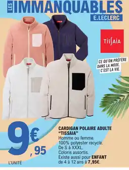 E.Leclerc E.leclerc - cardigan polaire adulte offre