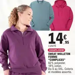 E.Leclerc Sweat molleton femme offre