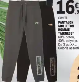 E.Leclerc Airness - pantalon molleton homme offre