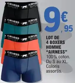 E.Leclerc Airness - lot de 4 boxers homme offre