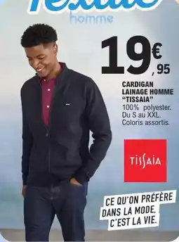 E.Leclerc La vie - cardigan lainage homme offre