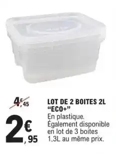 E.Leclerc Lot de 2 boites 2l offre