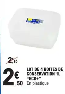 E.Leclerc Lot de 4 boites de conservation 1l offre