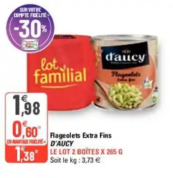 G20 Flageolets extra fins D'AUCY offre
