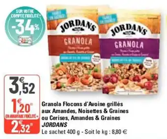 G20 Granola flocons d'avoine grillés offre