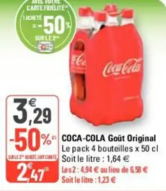 G20 COCA-COLA goût original offre