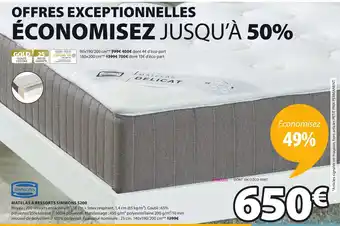 JYSK Matelas à Ressorts Simmons S200 offre