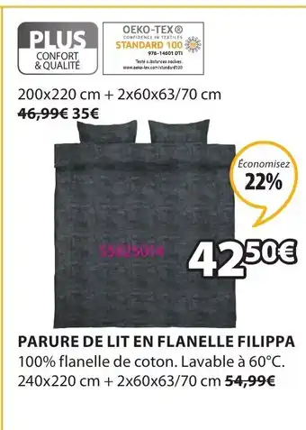JYSK Parure de lit de flanelle Filippa offre