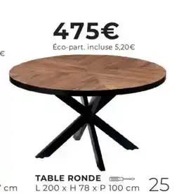 Cocktail Scandinave TABLE RONDE offre