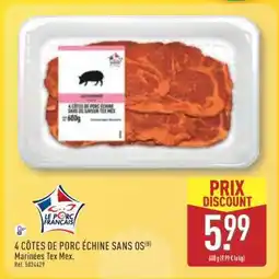ALDI 4 CÔTES DE PORC ÉCHINE SANS OS offre