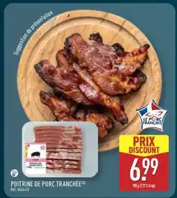ALDI POITRINE DE PORC TRANCHÉE offre