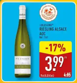 ALDI J.BLESSING RIESLING ALSACE AOC offre