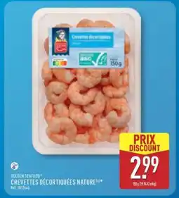 ALDI GOLDEN SEAFOOD Crevettes Décortiquées Nature offre