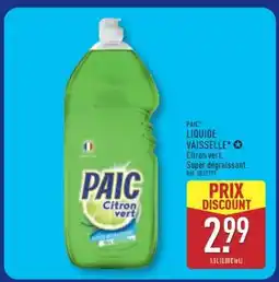 ALDI PAIC Liquide vaisselle offre