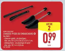 ALDI CHAUSSE-PIEDS OU EMBAUCHOIRS offre