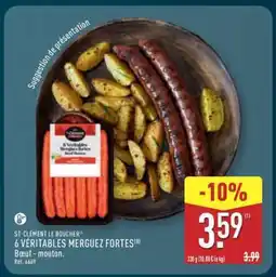 ALDI 6 VÉRITABLES MERGUEZ FORTES offre