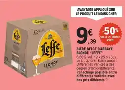 E.Leclerc BIÈRE BELGE D'ABBAYE BLONDE 'LEFFE' offre