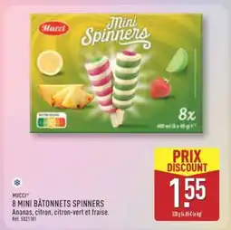 ALDI 8 MINI BÂTONNETS SPINNERS offre