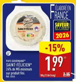 ALDI PAYS GOURMAND SAINT-FÉLICIEN offre