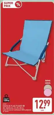 ALDI Chaise de plage pliante offre