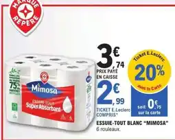E.Leclerc ESSUIE-TOUT BLANC 'MIMOSA' offre