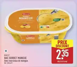 ALDI BAC SORBET MANGUE offre