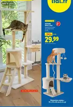 Lidl ZOOFARI Arbre à Chat offre