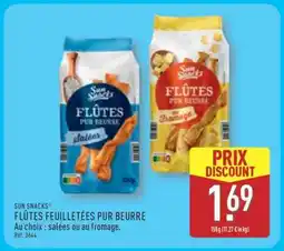 ALDI SUN SNACKS FLÛTES FEUILLETÉES PUR BEURRE offre