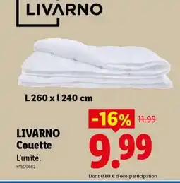 Lidl LIVARNO Couette offre