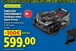 Lidl PARKSIDE PERFORMANCE Tondeuse robot Smart & Free offre