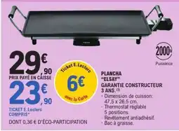 E.Leclerc PLANCHA ELSAY offre